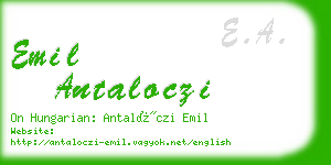 emil antaloczi business card